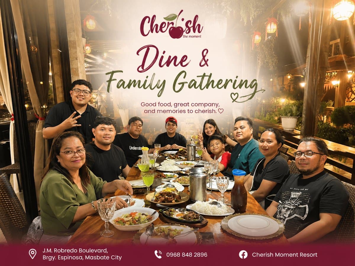 A family gathering over dinner at Cherish Resort