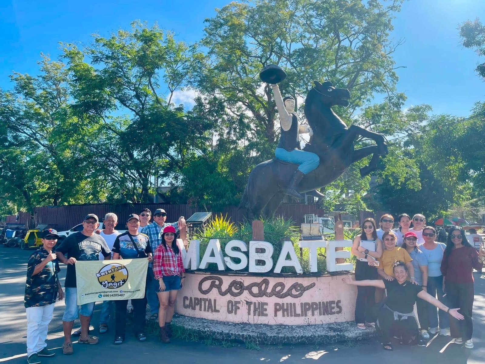 The Masbate Rodeo Capital of the Philippines monument on the City and Ranch land tour